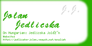 jolan jedlicska business card